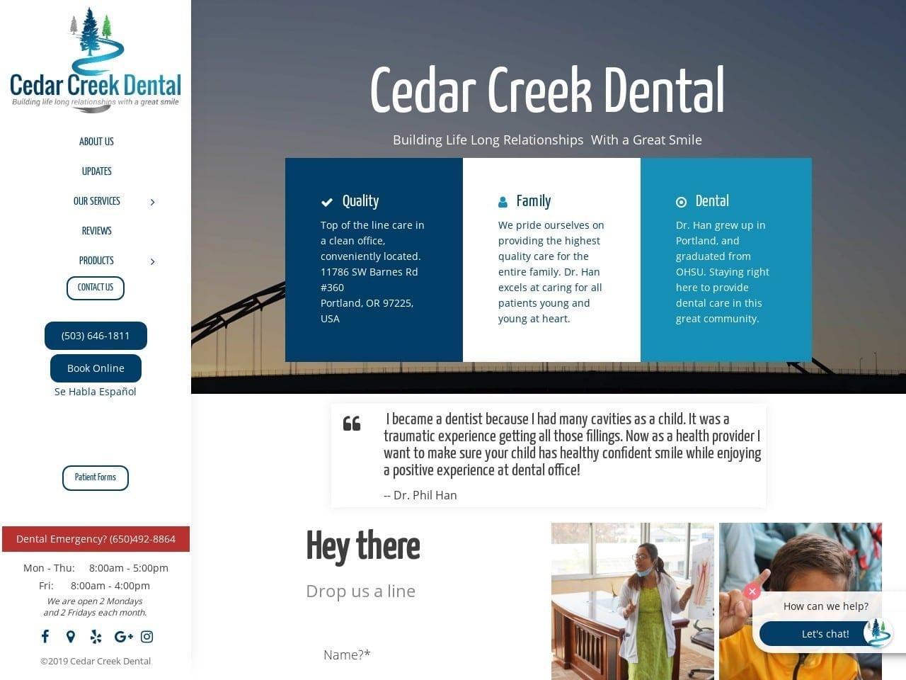 Cedarcreek Dentistry screenshot