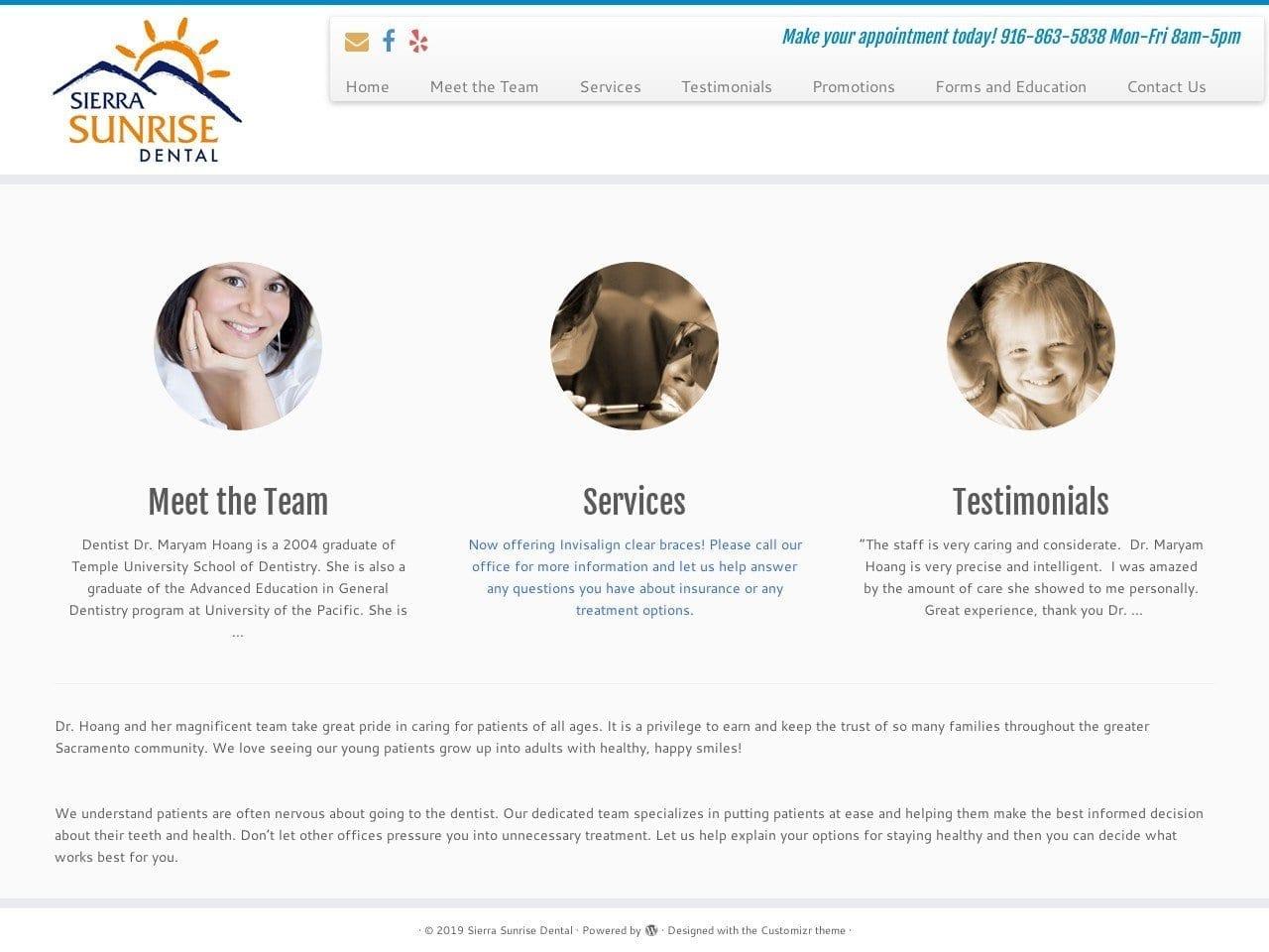 Sierra Sunrise Dental screenshot