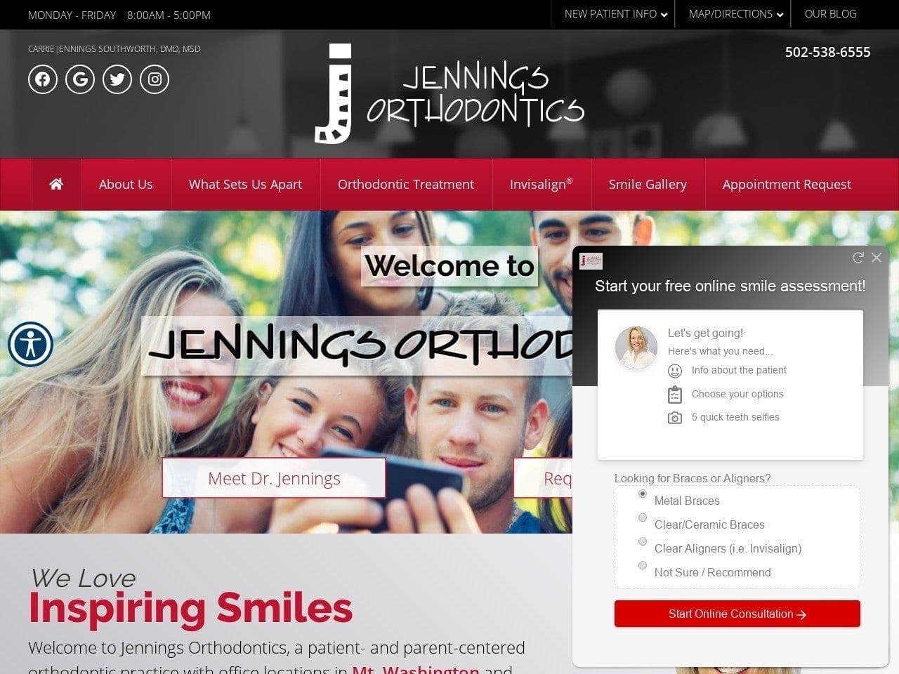 Jennings Orthodontics screenshot