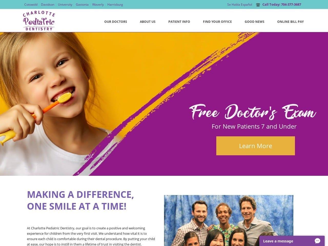 Charlotte Pediatric Dentistry screenshot