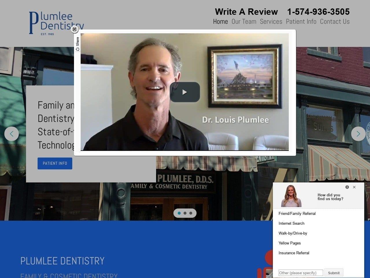 Plumlee Louis DDS screenshot
