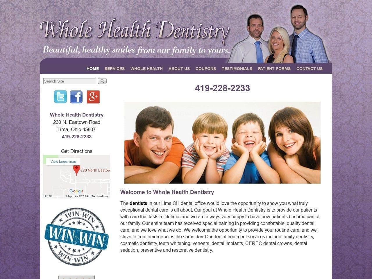 Whole Health Dentistry screenshot