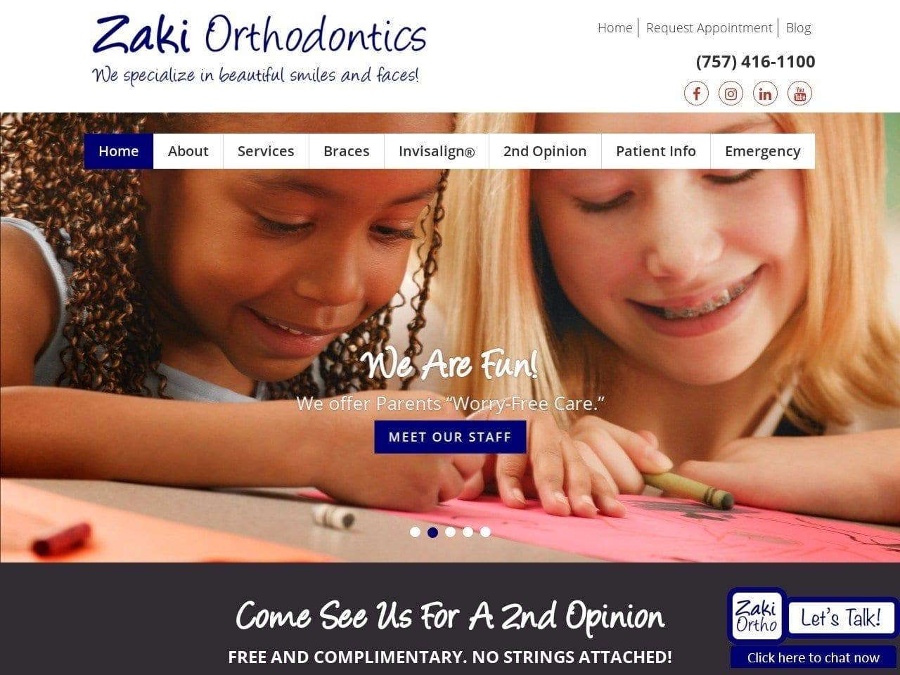 Zaki Orthodontics screenshot