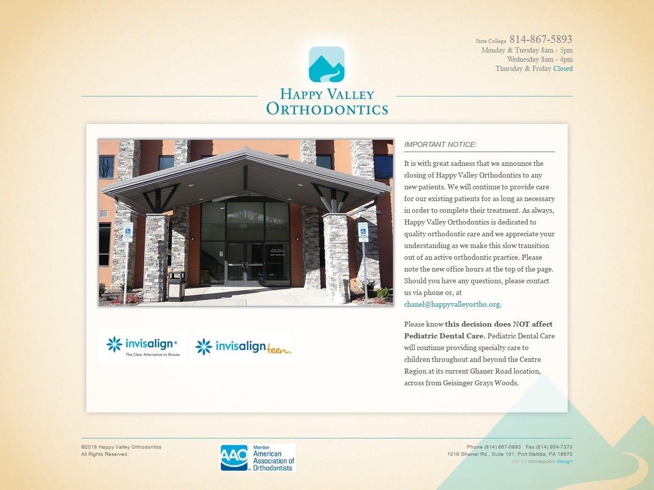 Happy Valley Orthodontics screenshot