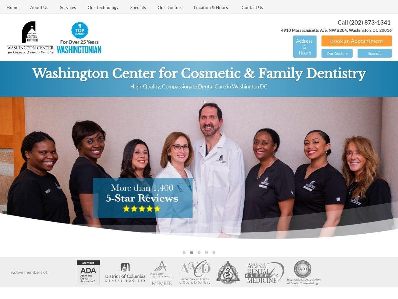 Washington Center For Cosmetic Dentistry screenshot