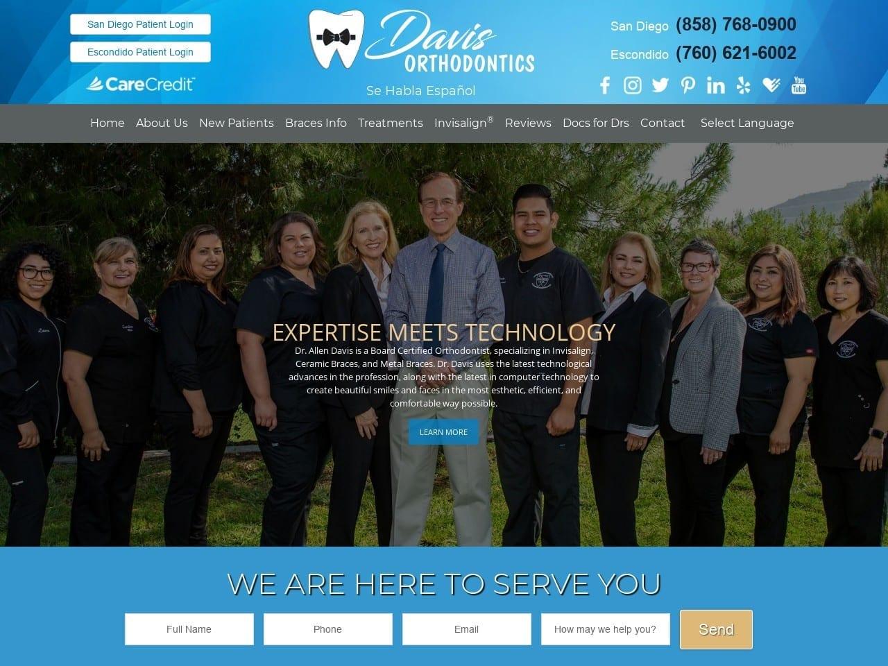Davis Orthodontics San Diego screenshot