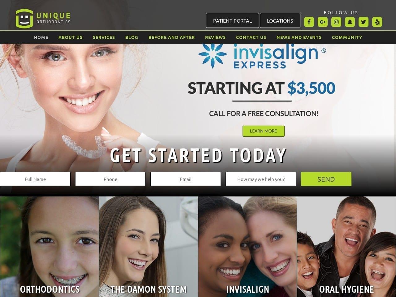 Unique Orthodontics screenshot