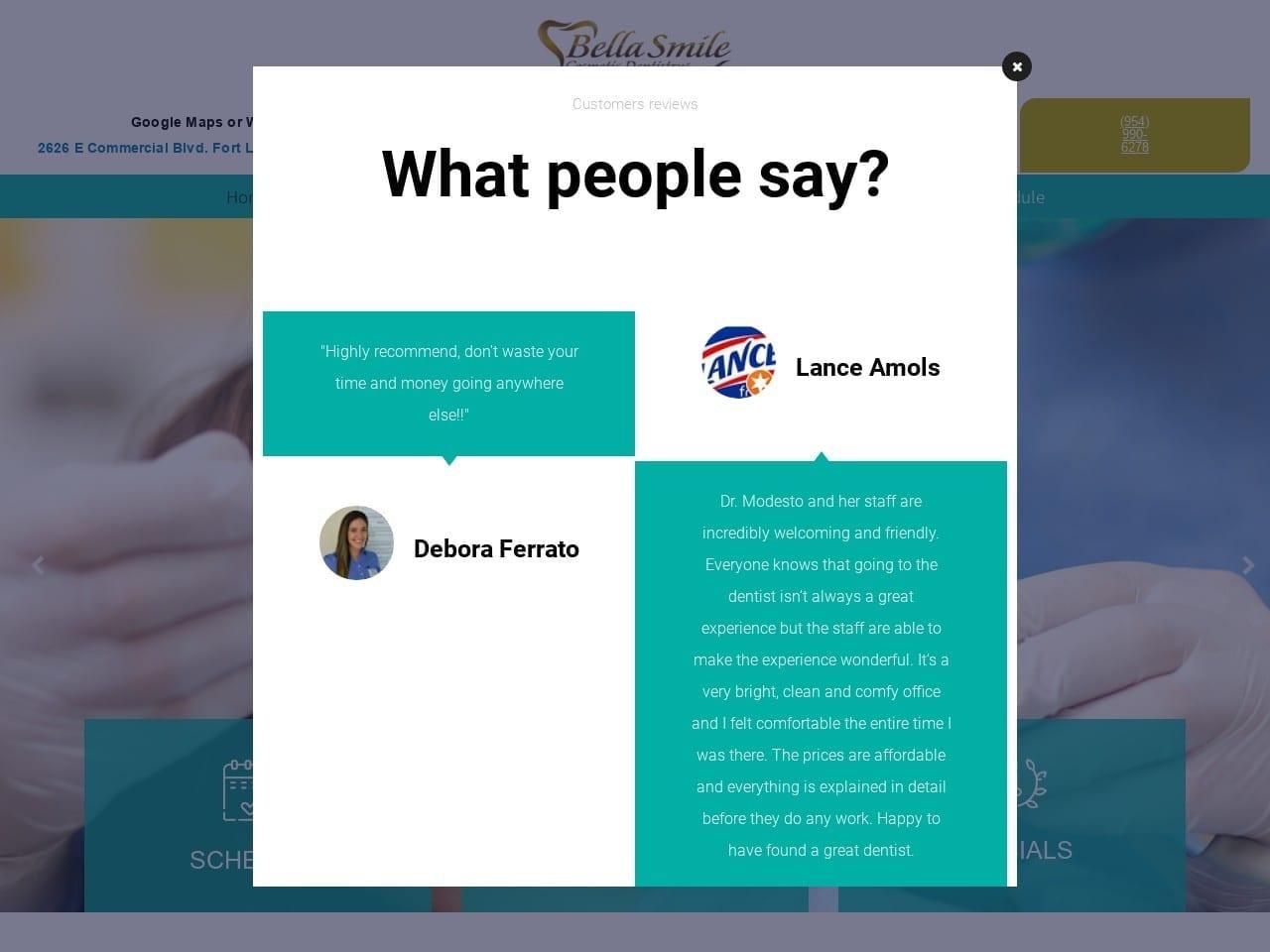 Dr. Daniela Modesto DDS screenshot
