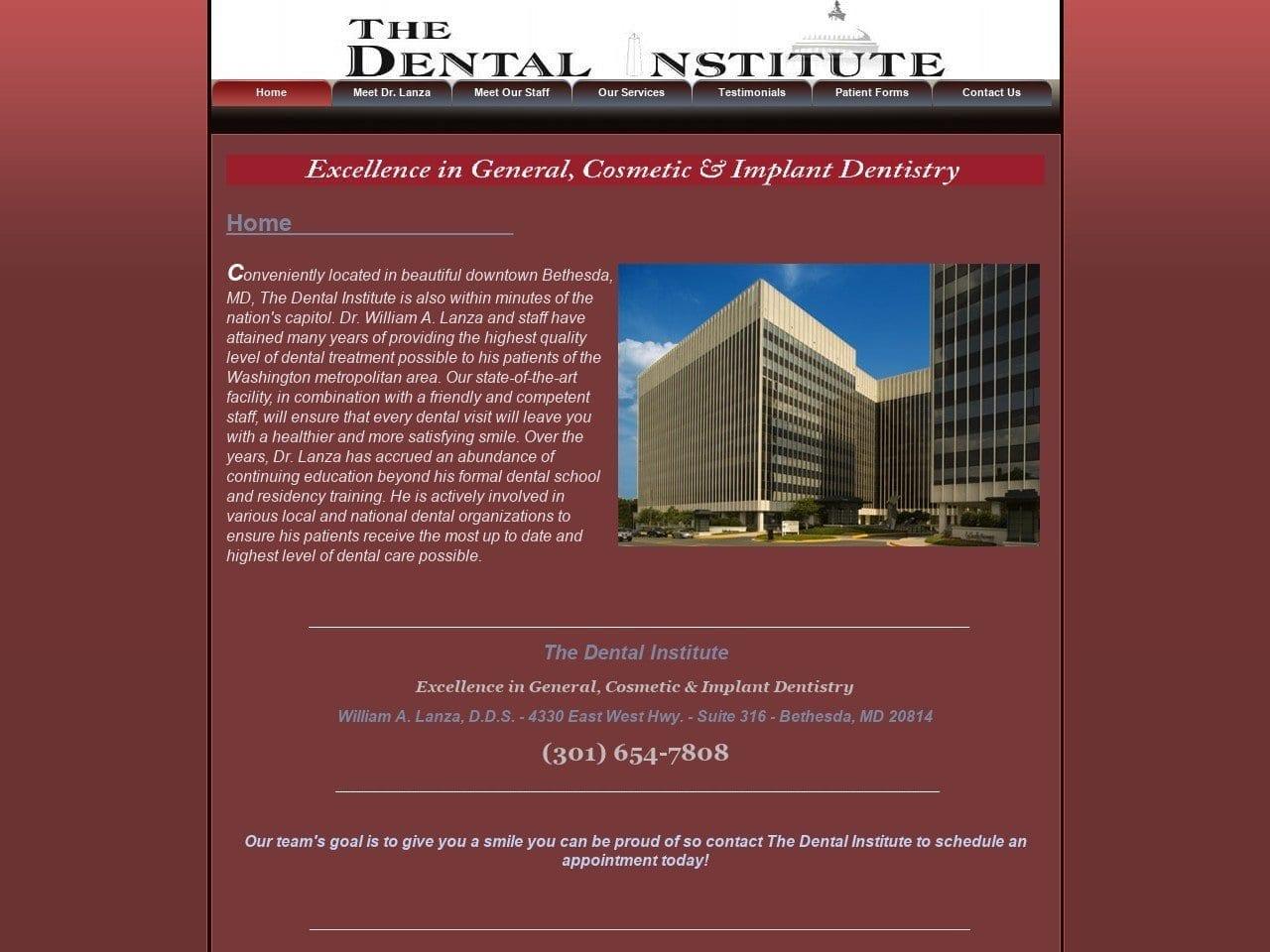 William A. Lanza D.D.S./The Dental Institute screenshot