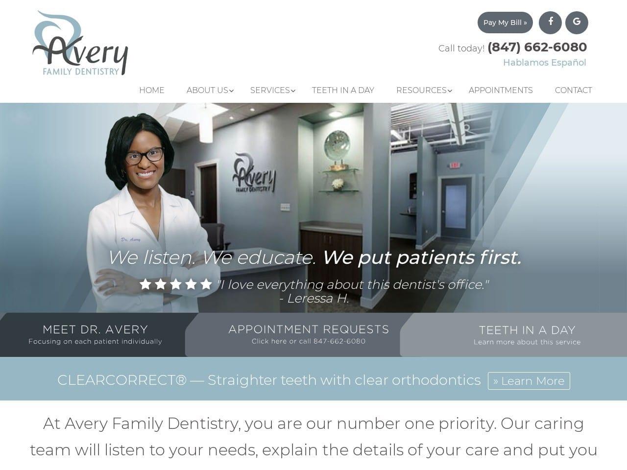 Avery Family Dentist screenshot
