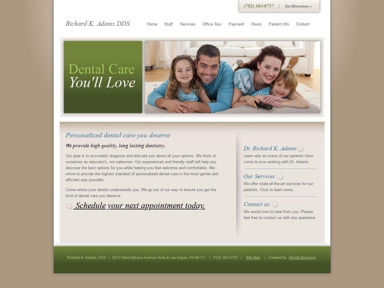 Adams Richard K DDS screenshot