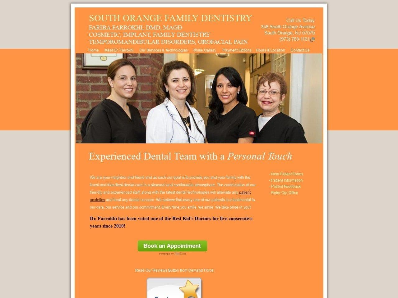 Dr. Fariba Farrokhi DMD screenshot