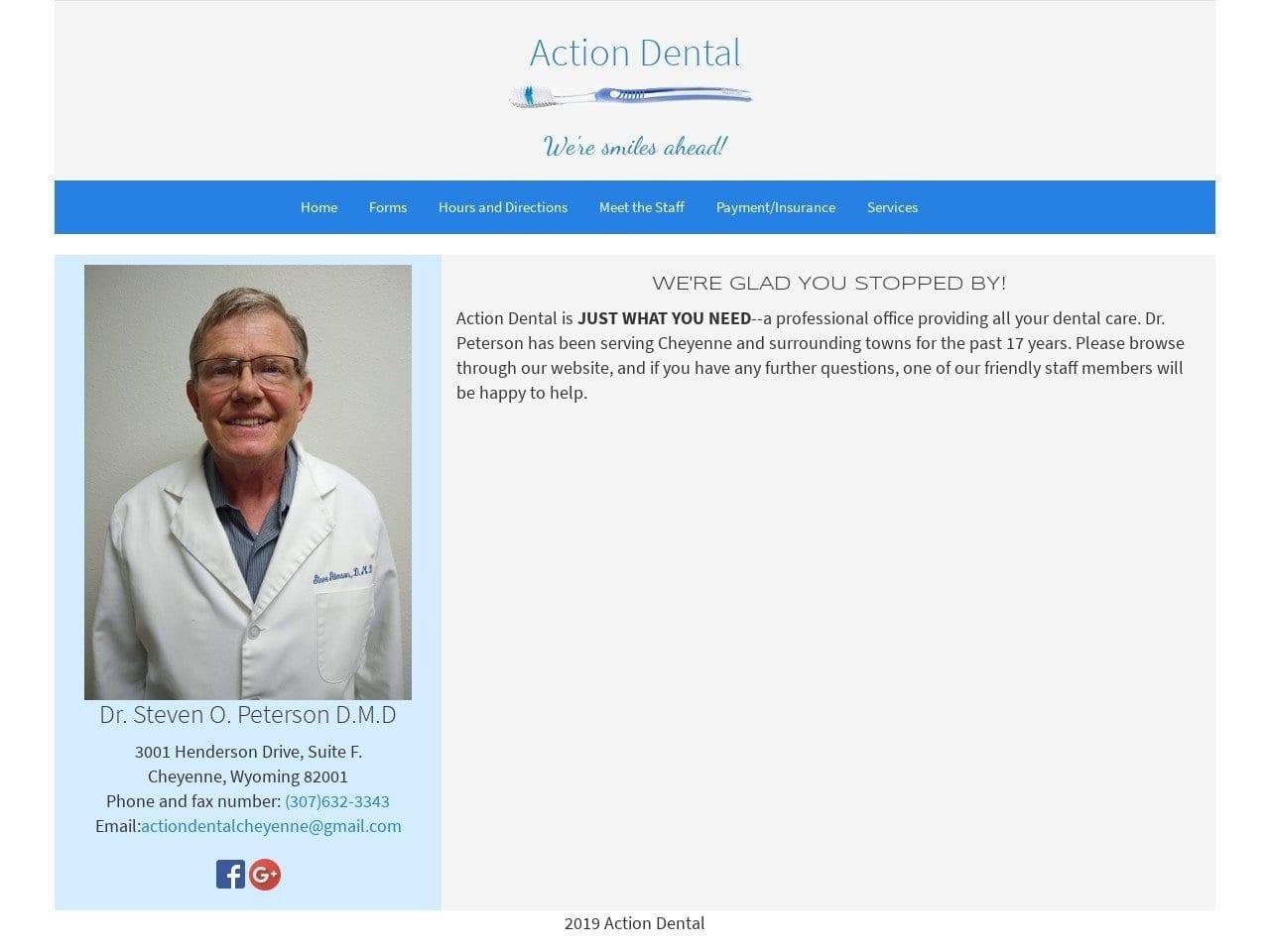 Action Dental Peterson Steven O DDS screenshot
