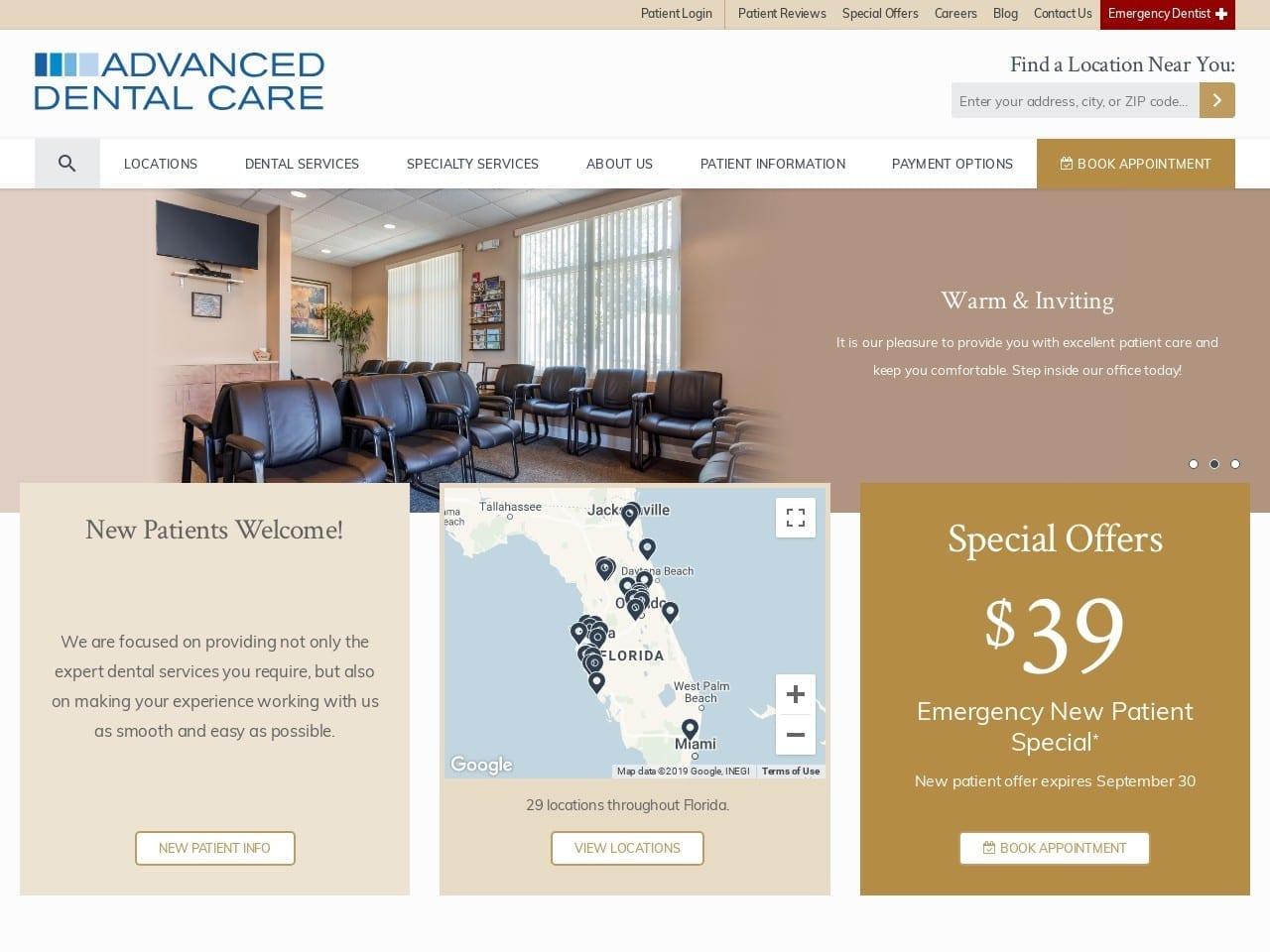Advanced Dental Care of Florida screenshot