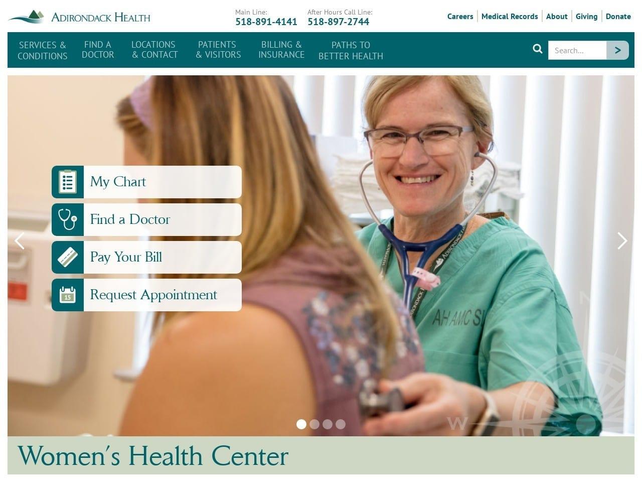 Adirondack Medical Center screenshot
