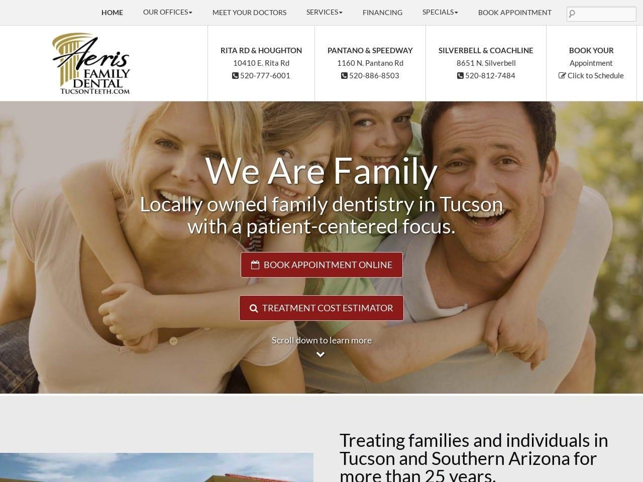 Aeris Family Dental screenshot