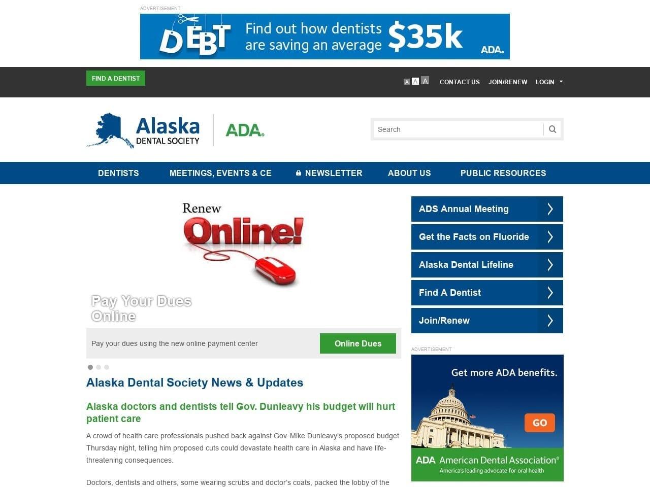 Alaska Dental Society screenshot