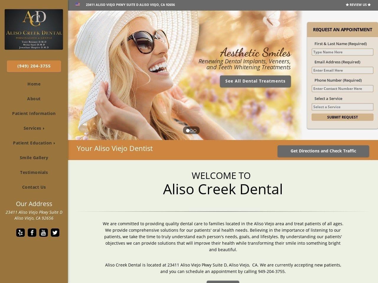Aliso Creek Dental screenshot