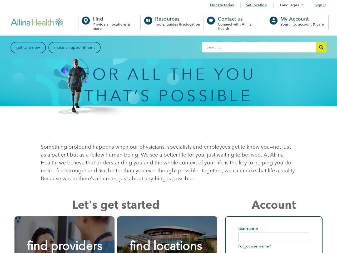 Allina Hospitals & Clinics De Llano Claudia DDS screenshot