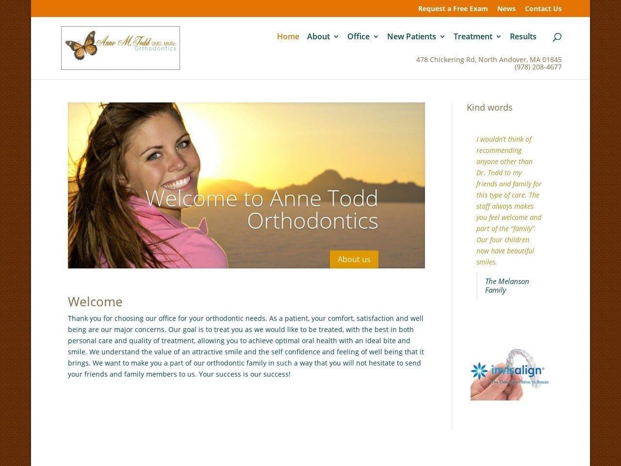 Anne Todd Orthodontics screenshot