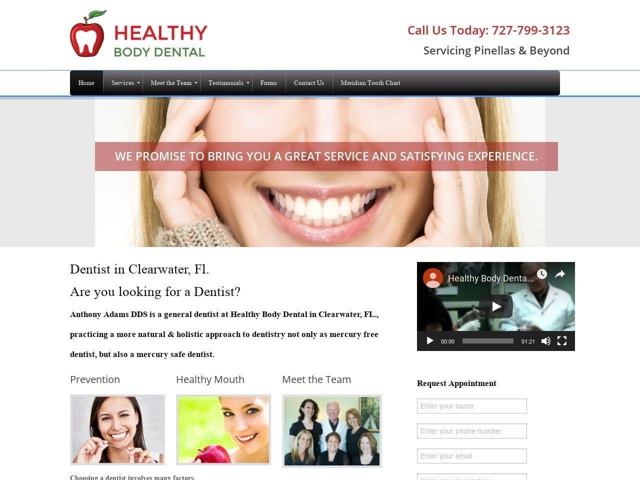 Dr. Anthony J. Adams DDS screenshot