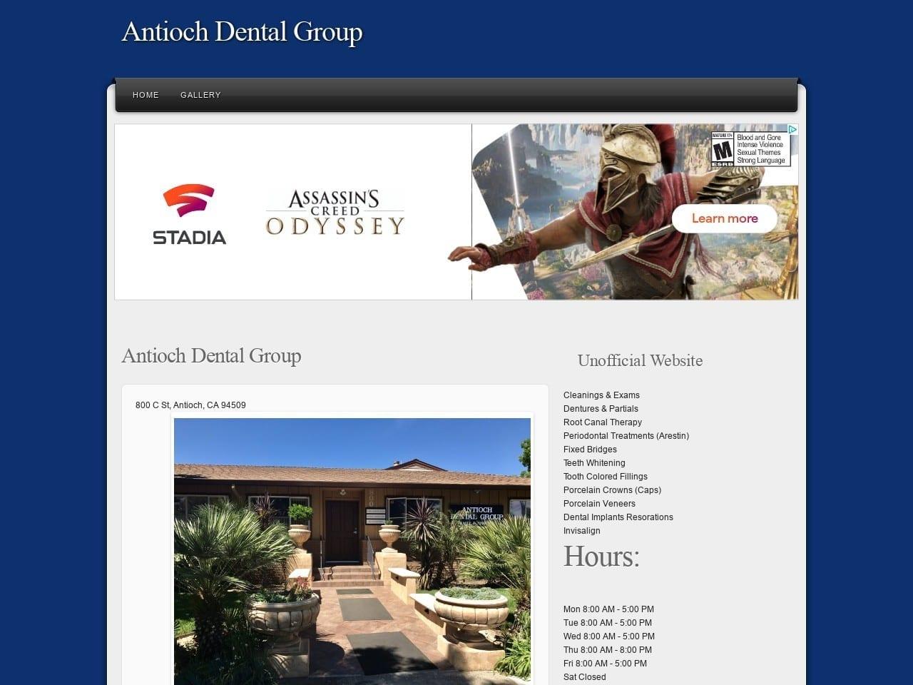 Antioch Dental Group screenshot