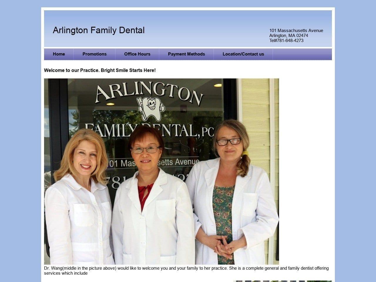 Arlington Family Dental screenshot
