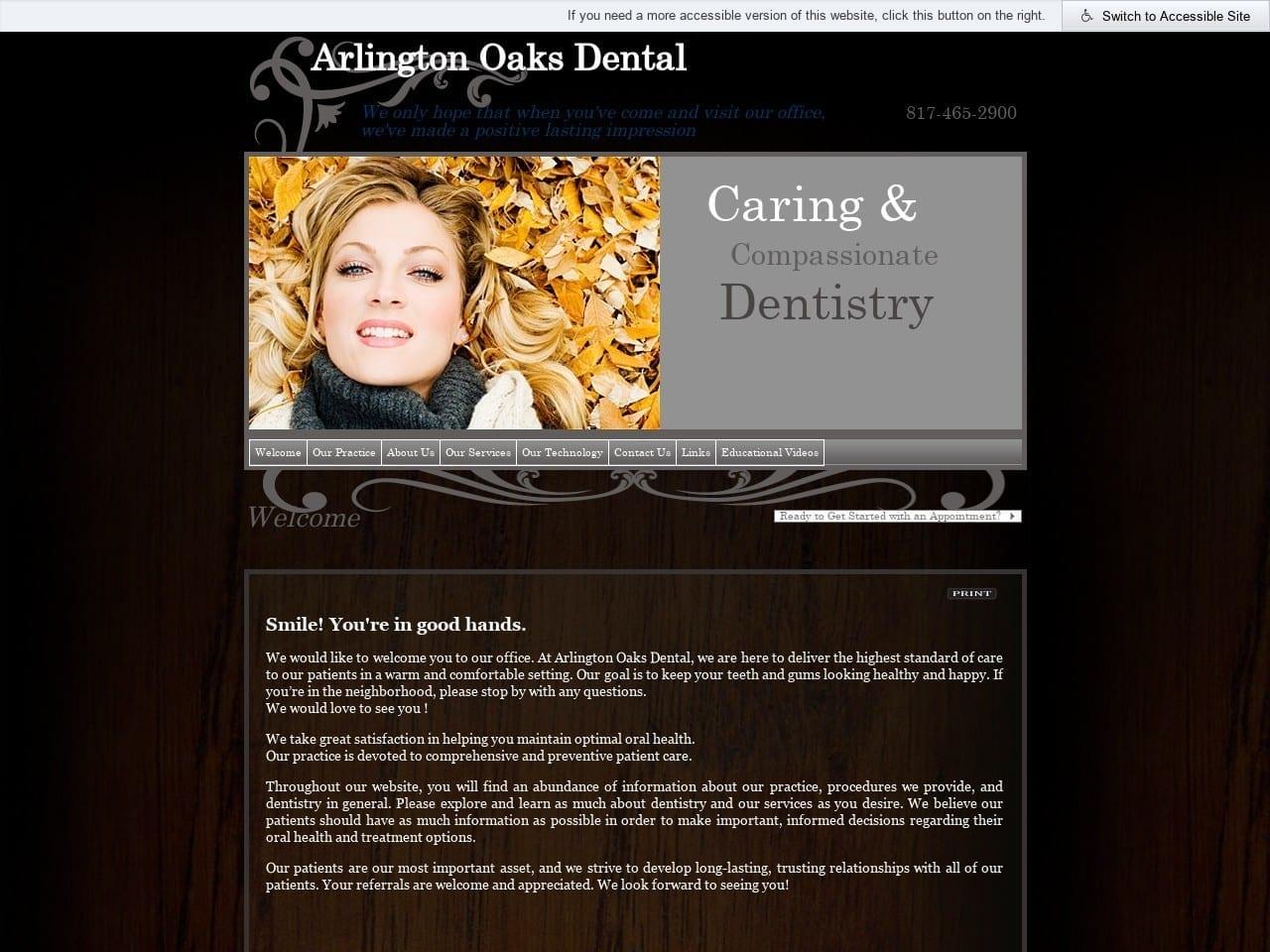Arlington Oaks Dental screenshot