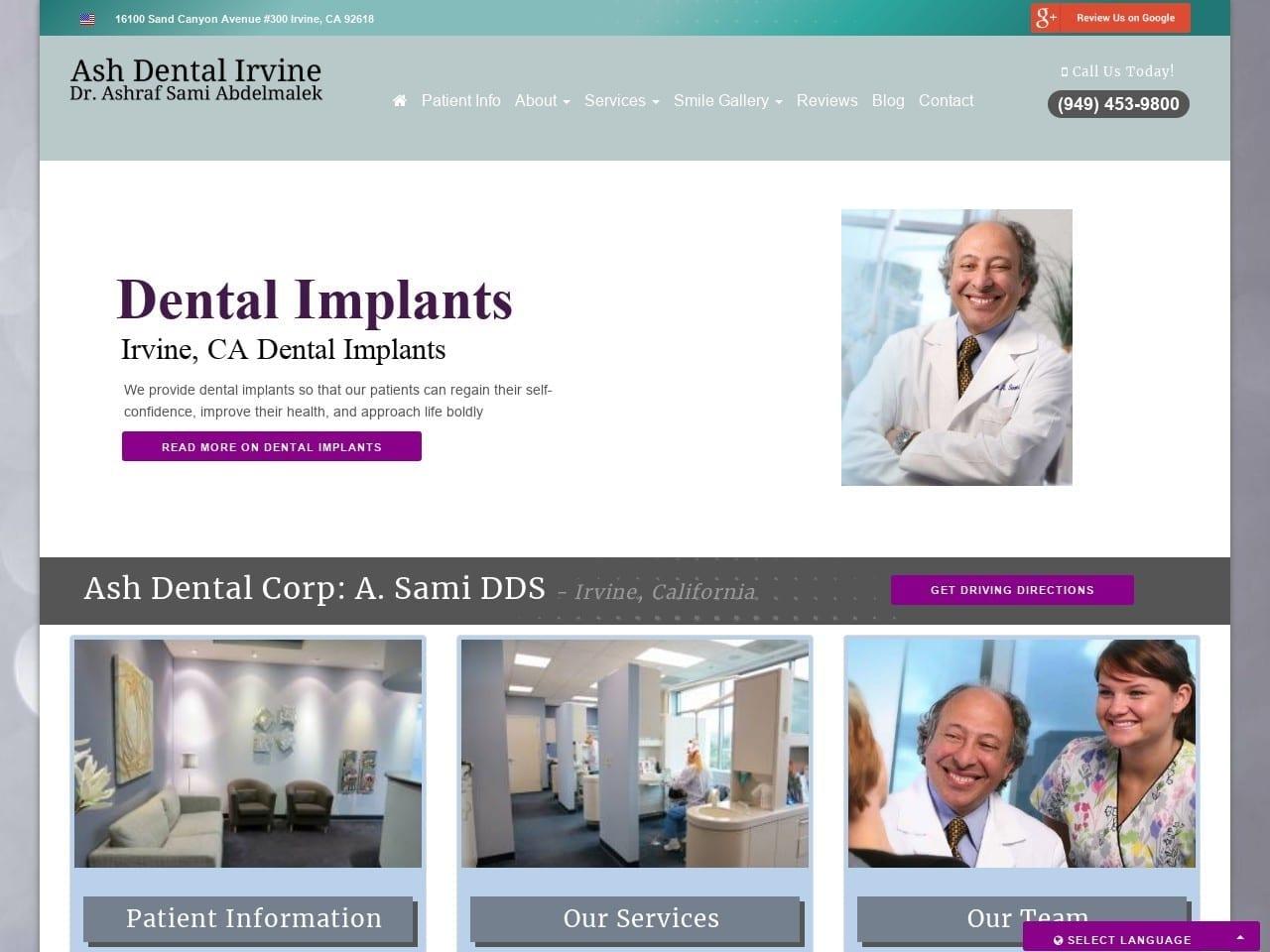Ash Dental Irvine screenshot