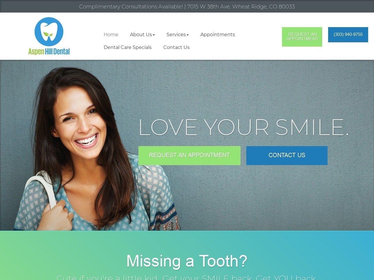Aspen Hill Dental screenshot