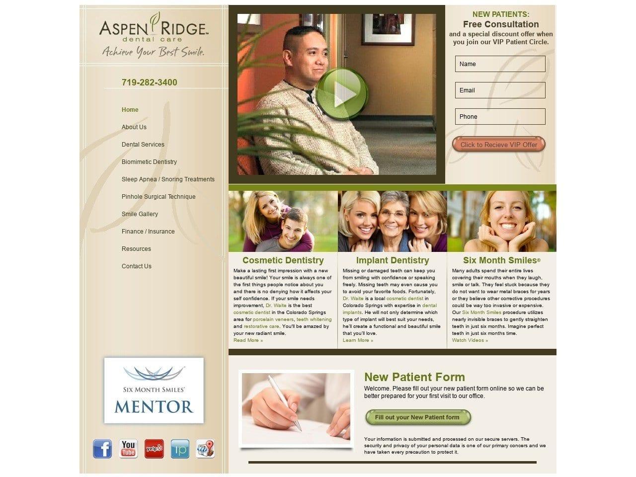 Aspen Ridge Dental Care screenshot