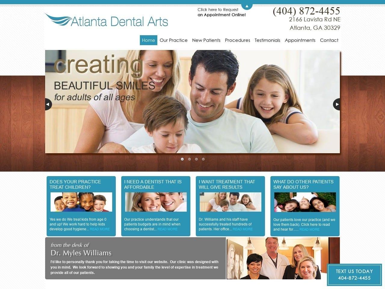 Atlanta Dental Arts screenshot