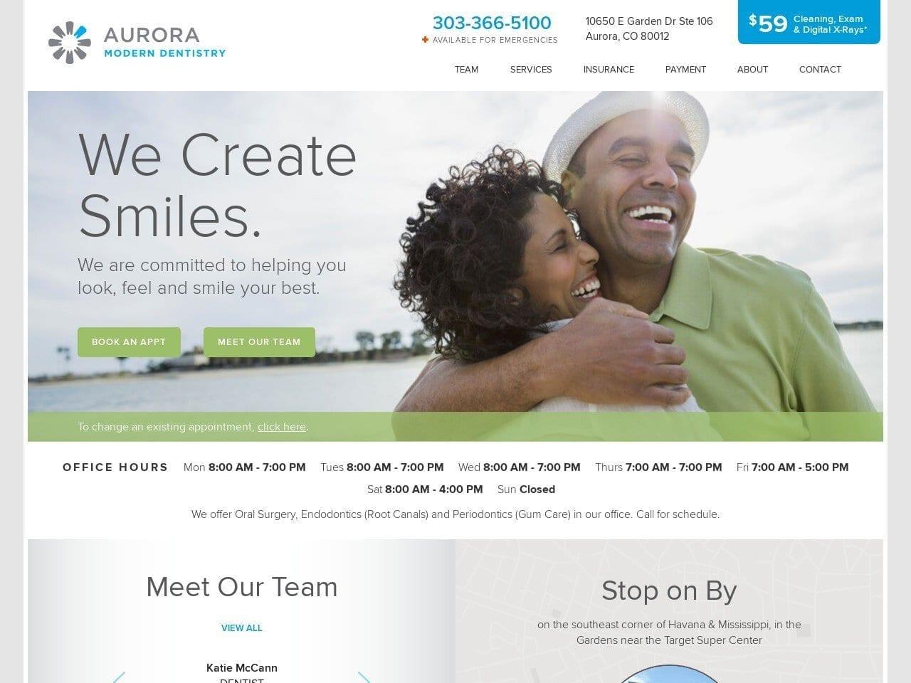 Aurora Modern Dentistry Mccann Katie L DDS screenshot