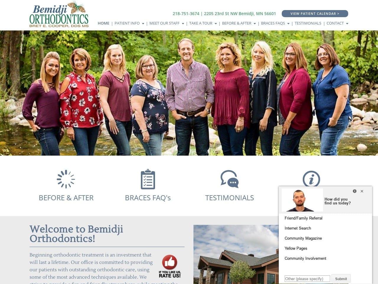 Bemidji Orthodontics Cooper Bret E DDS screenshot