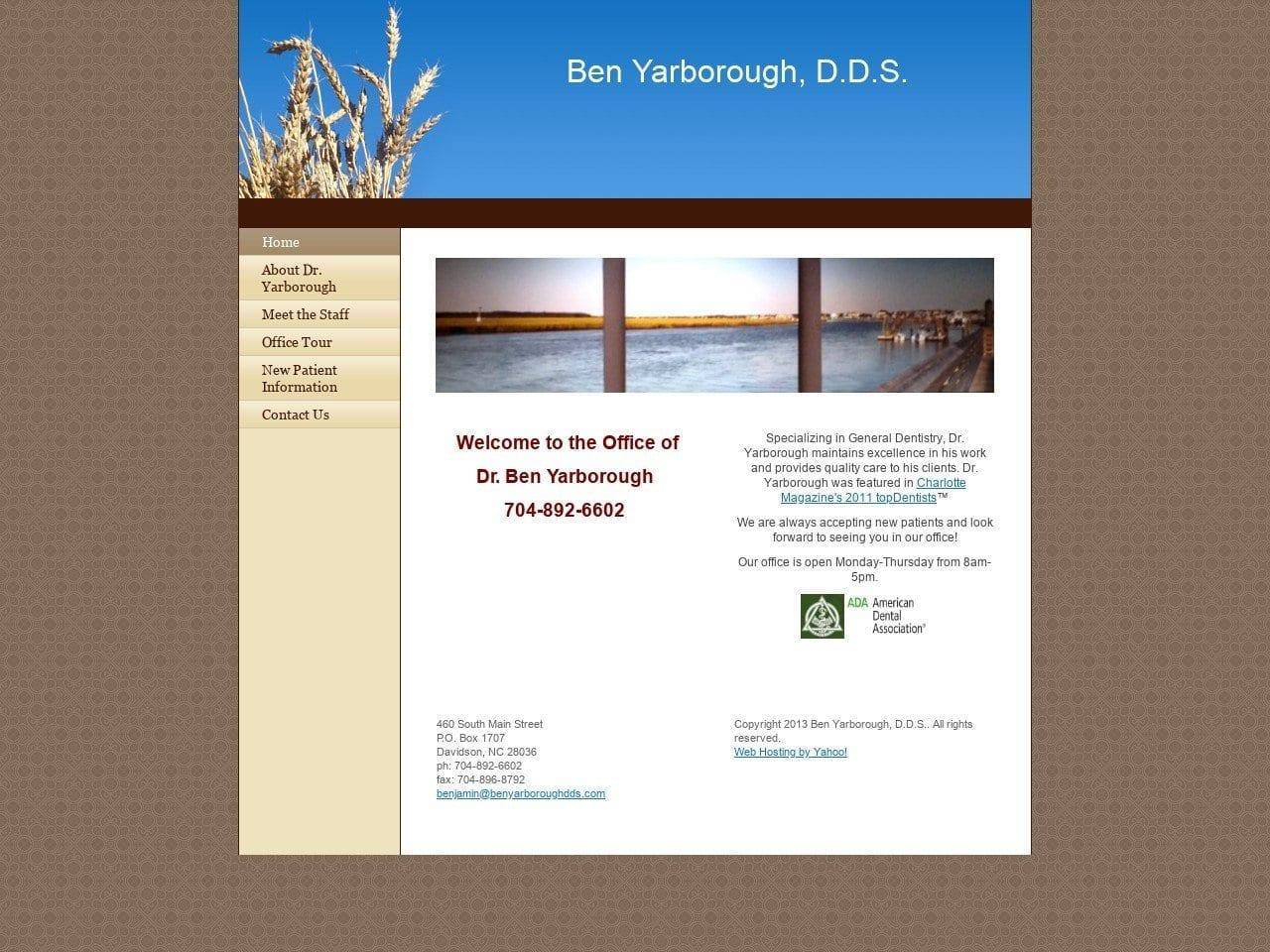 Yarborough Benjamin H DDS screenshot
