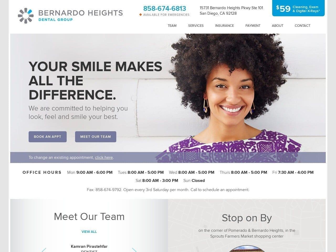 Bernardo Heights Dental Group screenshot