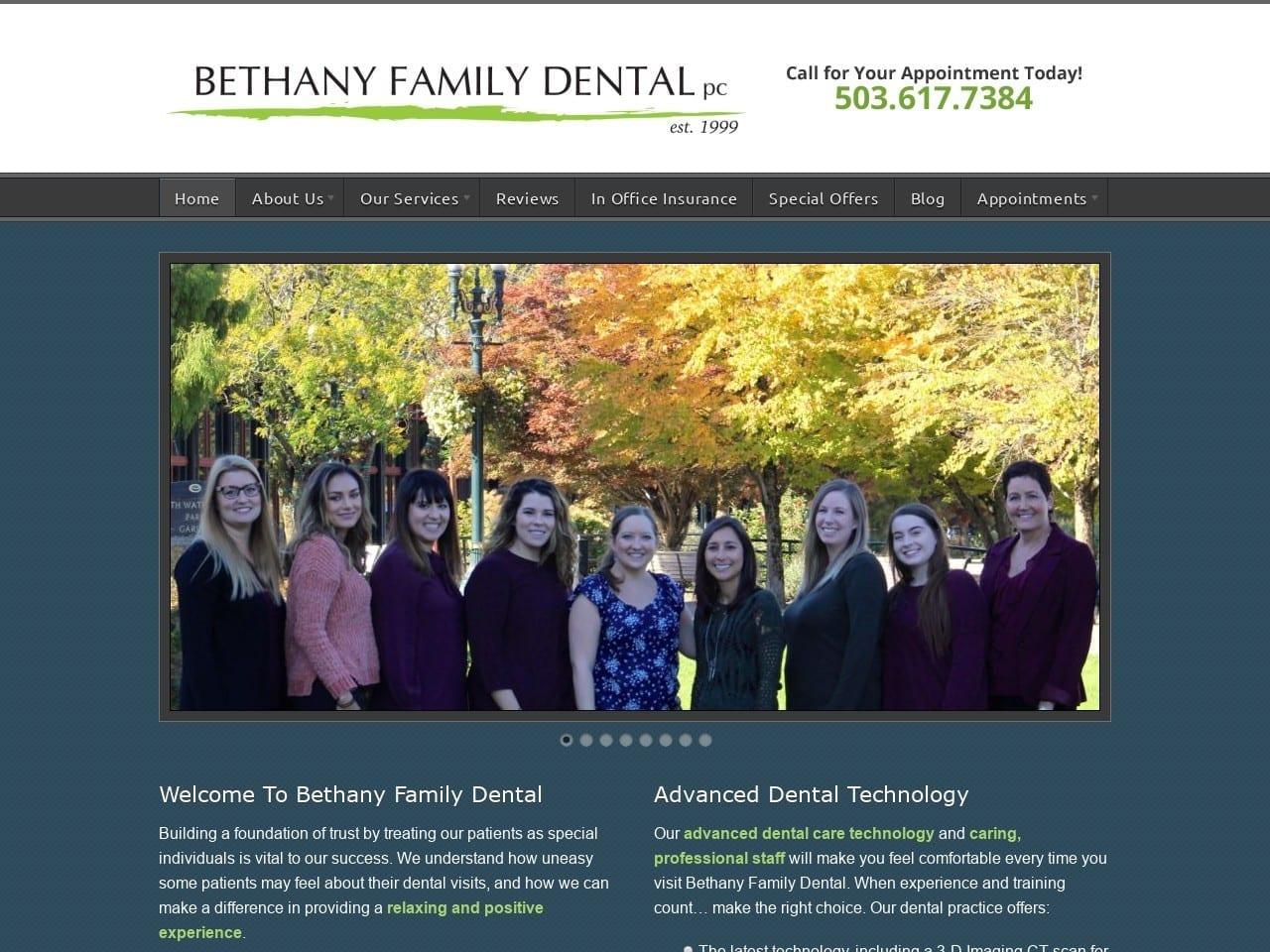 Bethany Family Dental P.C. screenshot