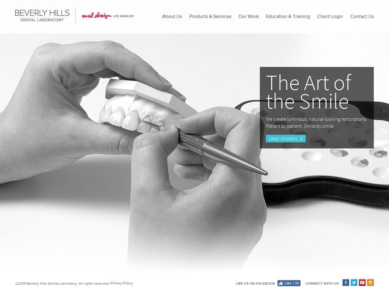 Beverly Hills Dental Laboratory Inc. screenshot
