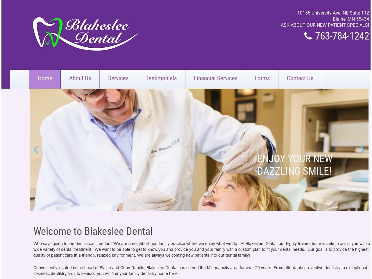 Blakeslee Dental screenshot