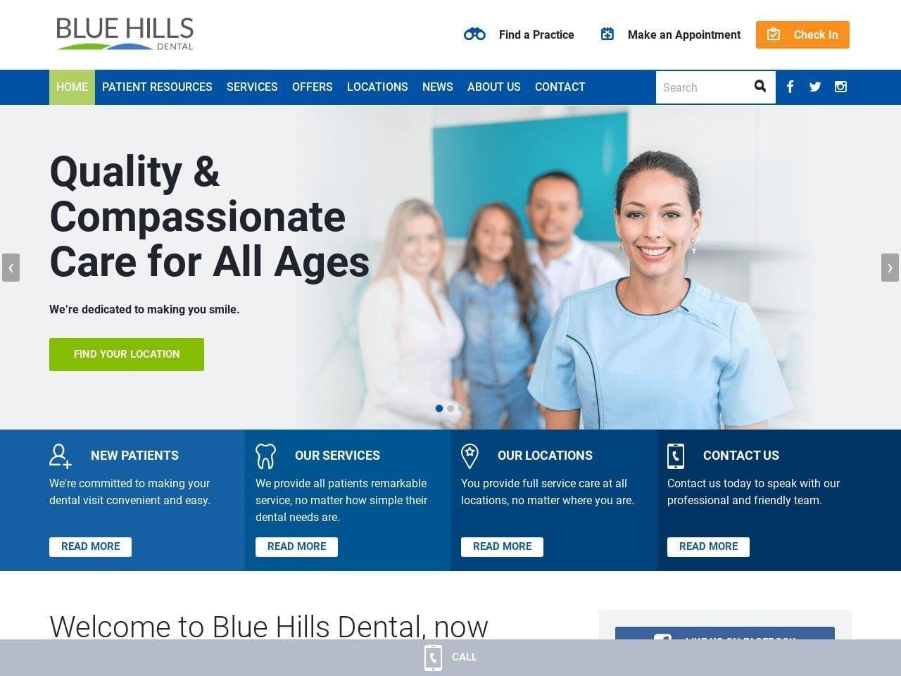Blue Hills Dental Group screenshot