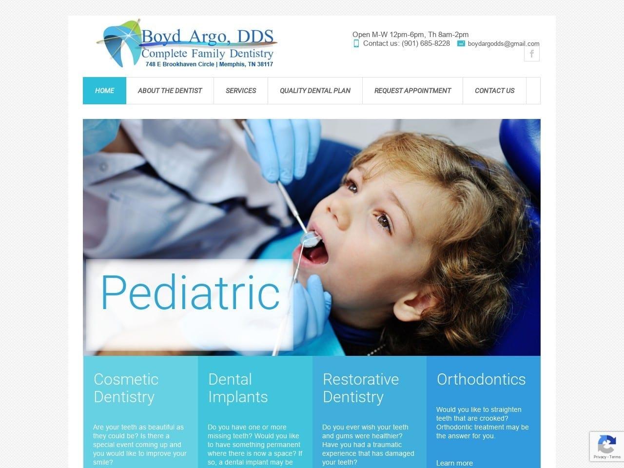 Boyd W. Argo DDS screenshot