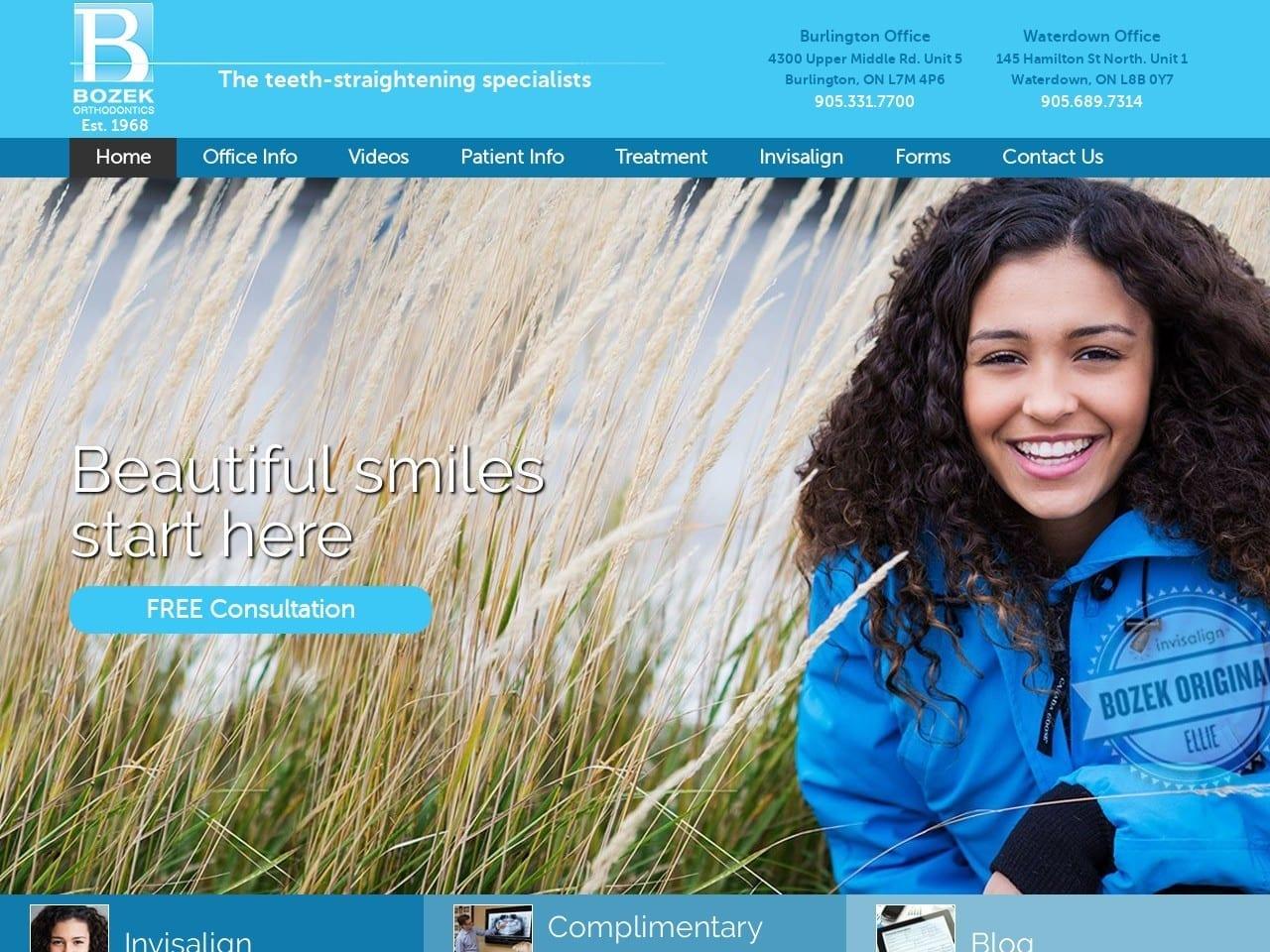 Bozek Orthodontics screenshot