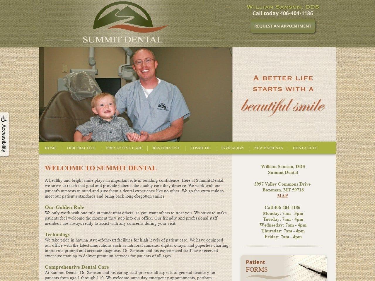 Summit Dental William Samson DDS screenshot