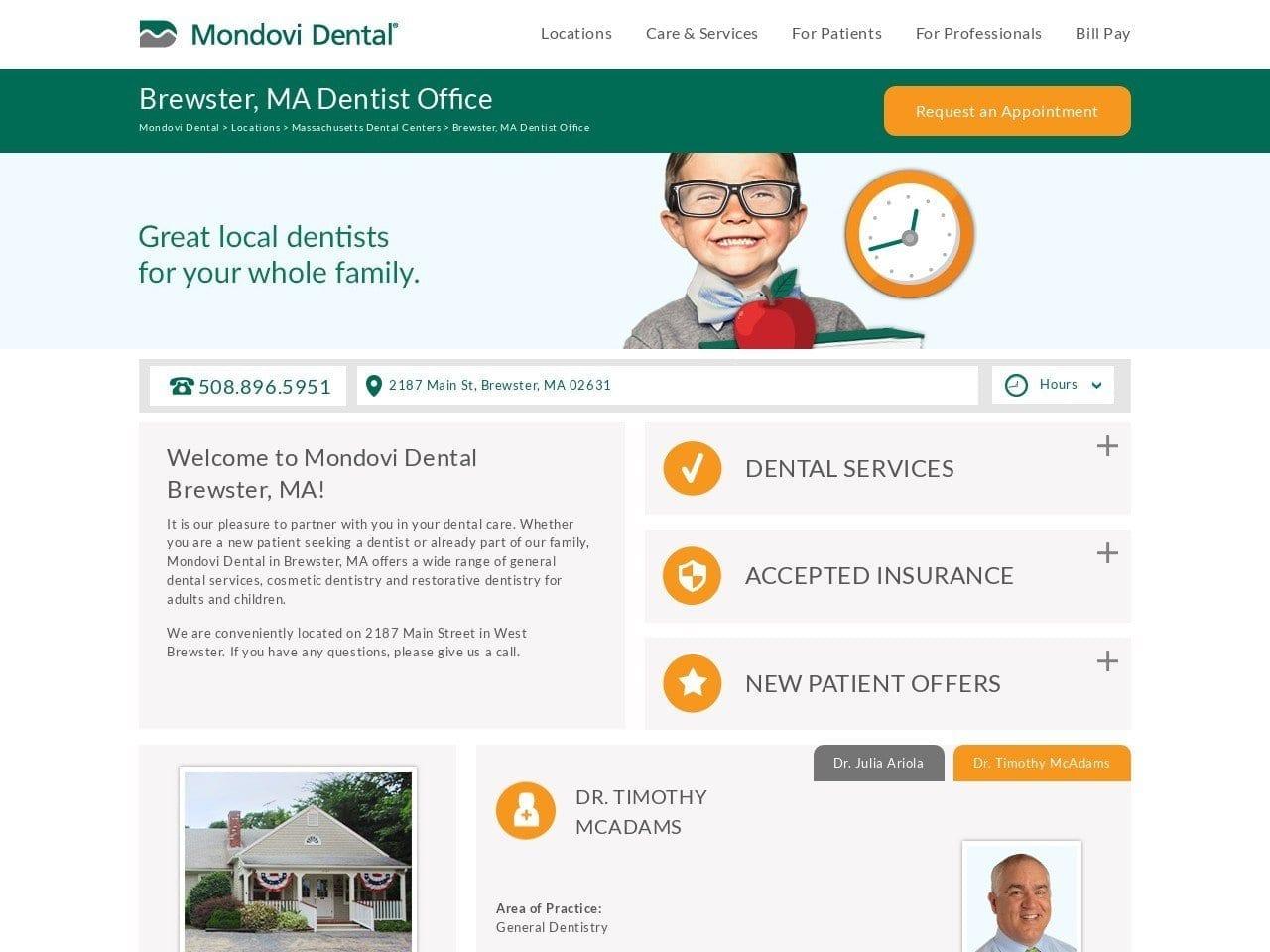 Breakwater Dental McAdams Timothy C DDS screenshot