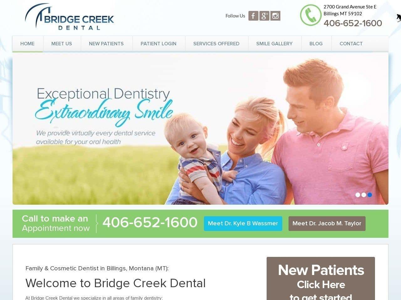 Bridge Creek Dental screenshot