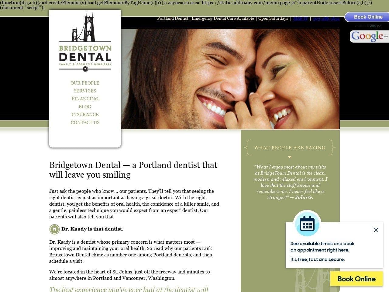 Bridgetown Dental screenshot