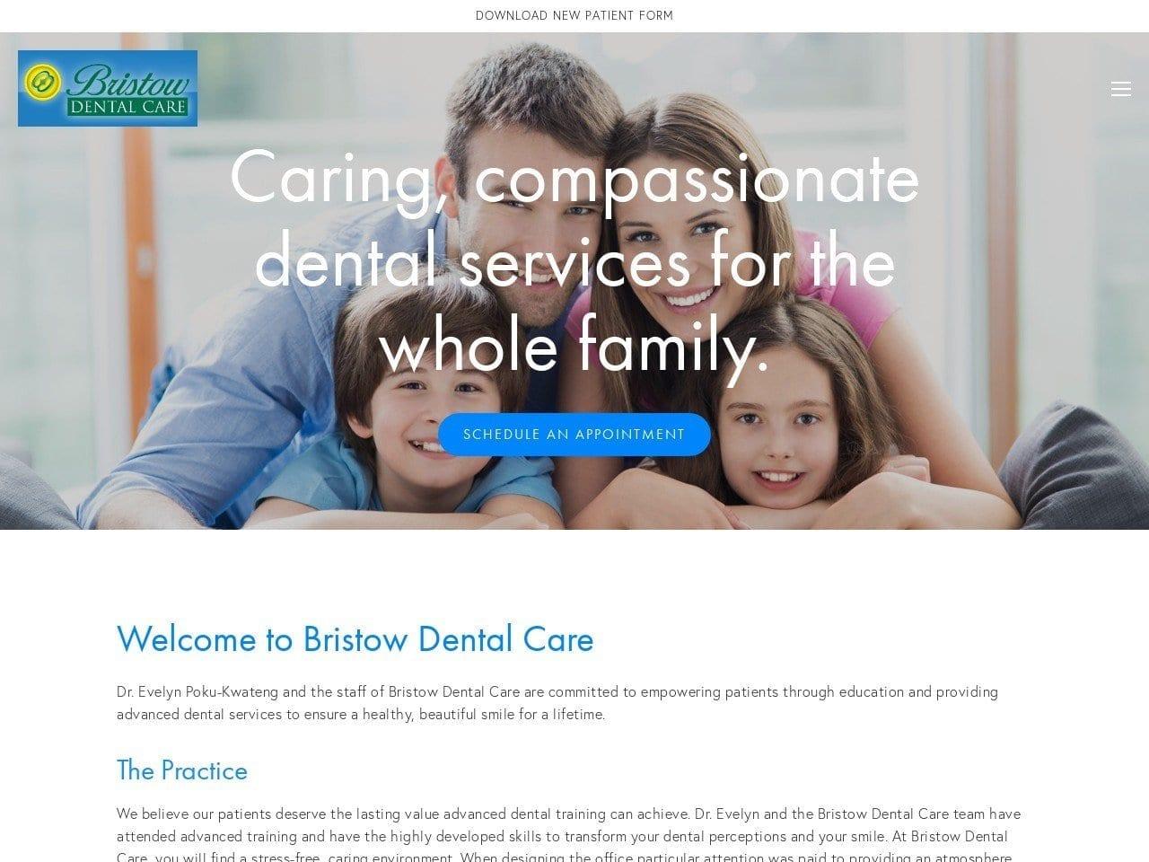 Bristow Dental Care Inc screenshot