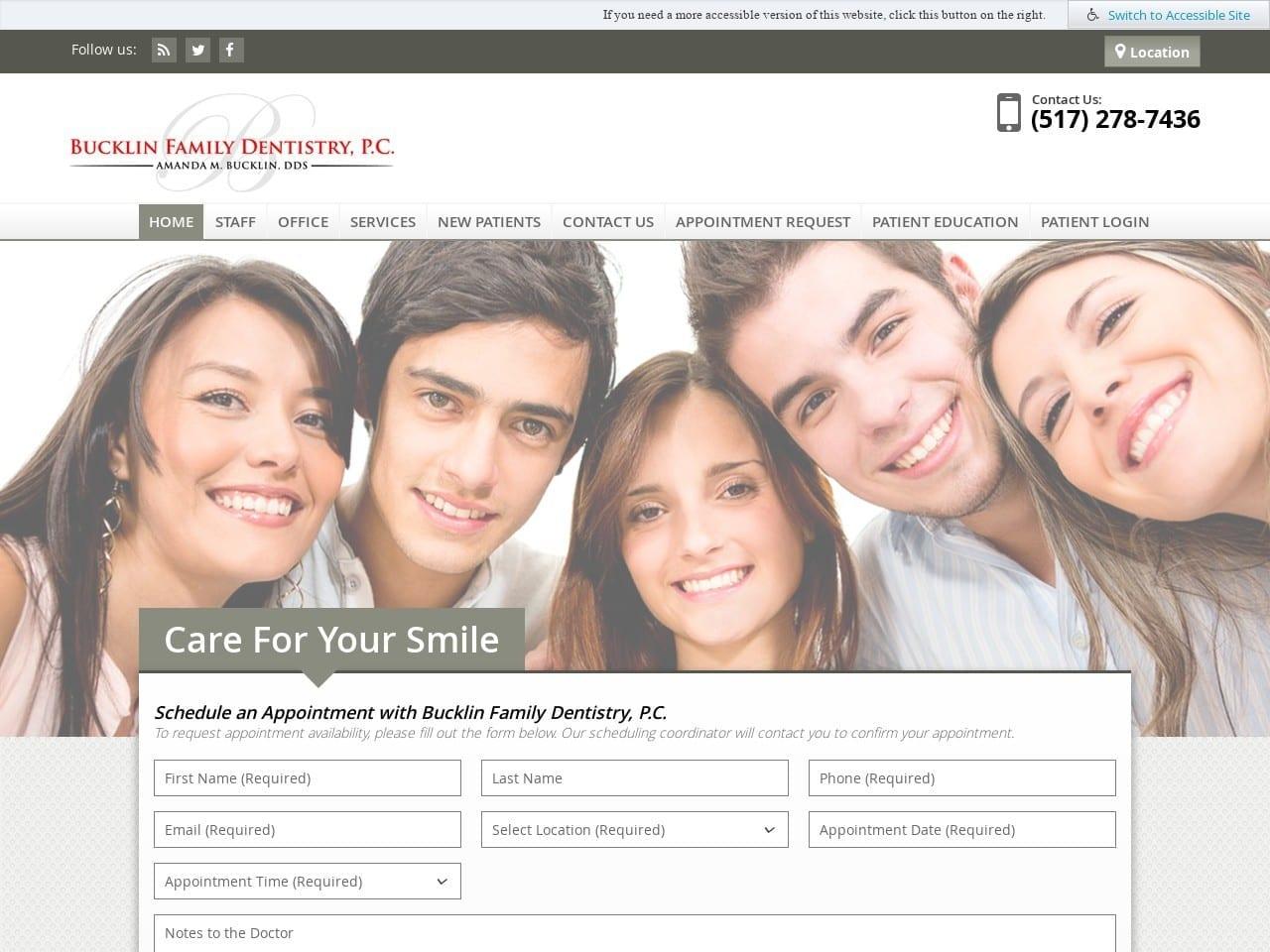 Bucklin Family Dentist screenshot