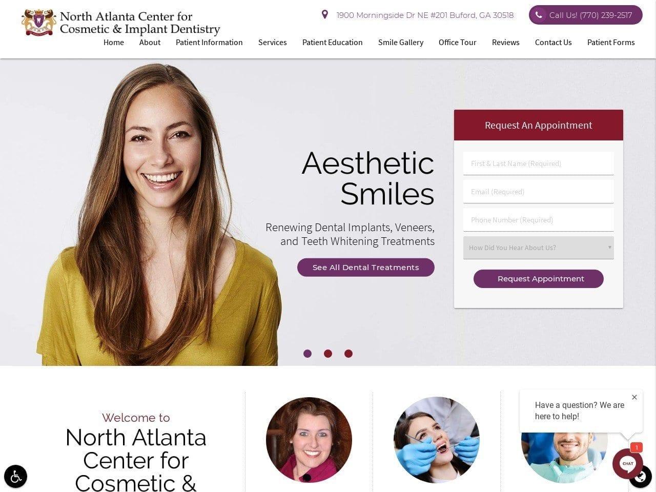 North Atlanta Center For Cosmetic & Implant Dentis screenshot