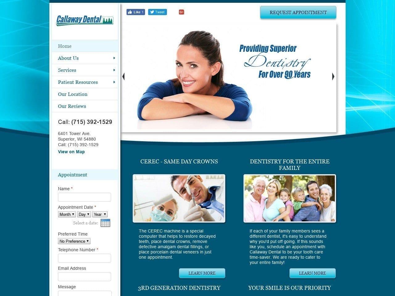 Callaway Dental screenshot